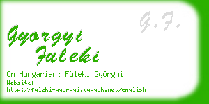 gyorgyi fuleki business card