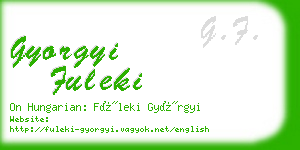gyorgyi fuleki business card